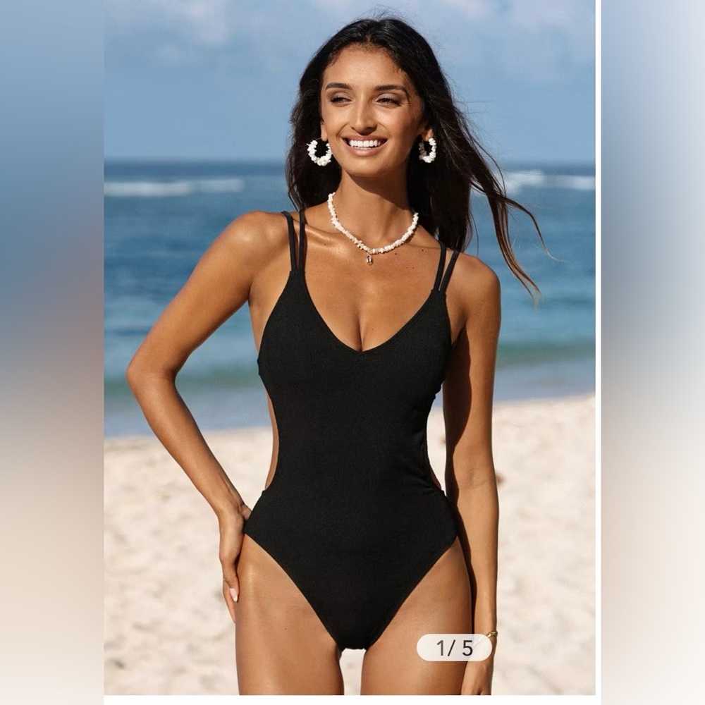 Strappy Lace-up Monokini Swimsuit